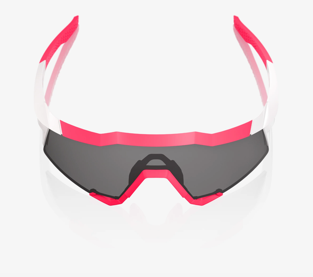 100% Speedcraft Puddy Pink White Sunglasses, Smoke Lens