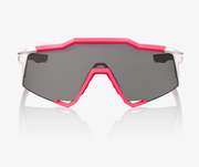100% Speedcraft Puddy Pink White Sunglasses, Smoke Lens