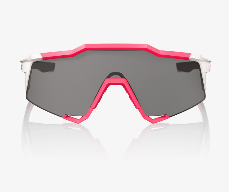 100% Speedcraft Puddy Pink White Sunglasses, Smoke Lens
