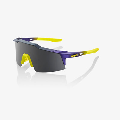 100% Speedcraft SL Matte Metallic Digital Brights Sunglasses, Smoke Lens