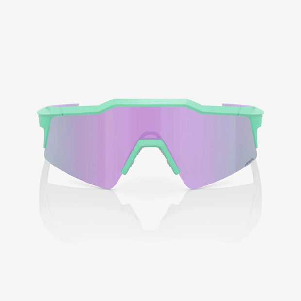 100% Speedcraft SL Soft Tact Mint Sunglasses, Lavender Mirror Lens