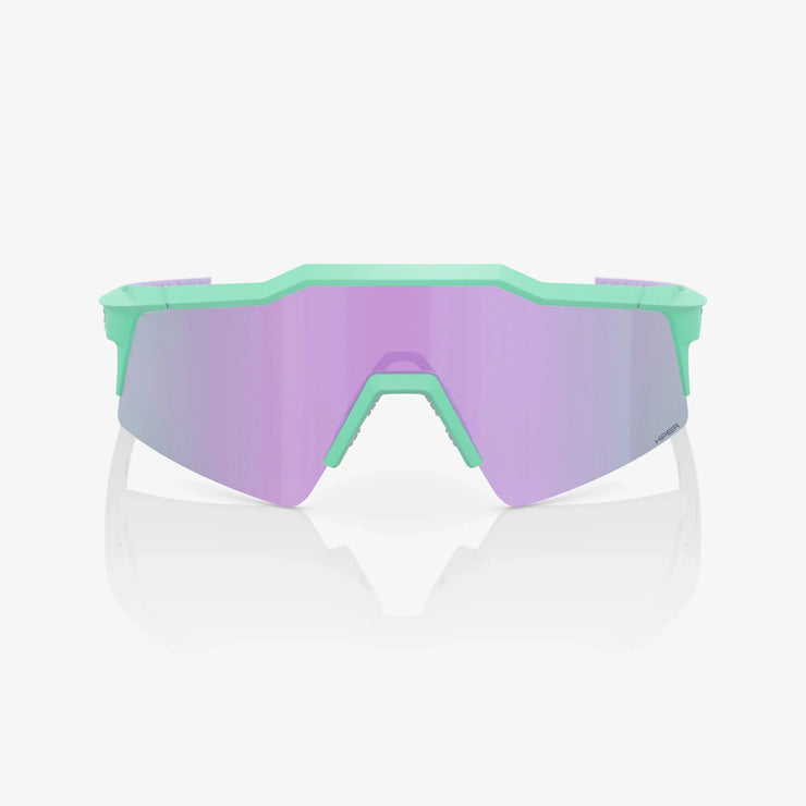 100% Speedcraft SL Soft Tact Mint Sunglasses, Lavender Mirror Lens
