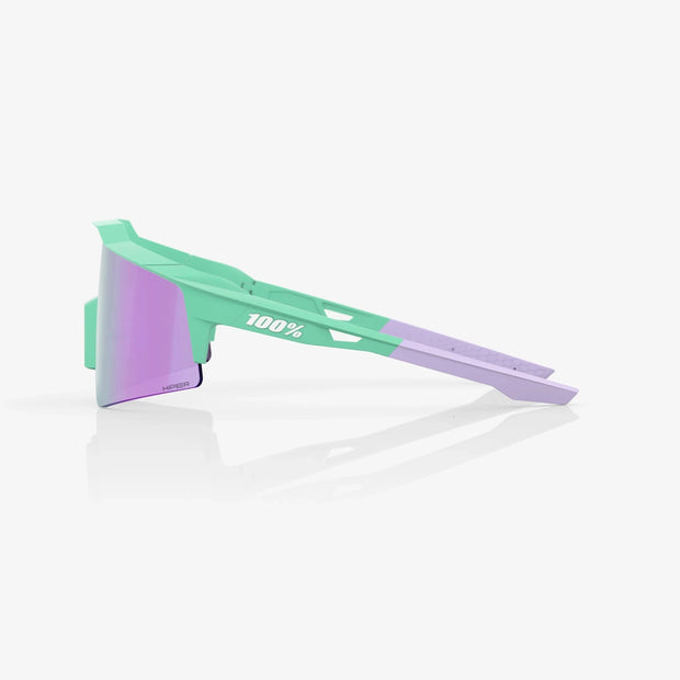 100% Speedcraft SL Soft Tact Mint Sunglasses, Lavender Mirror Lens