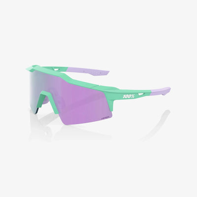 100% Speedcraft SL Soft Tact Mint Sunglasses, Lavender Mirror Lens