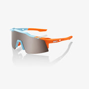 100% Speedcraft SL Soft Tact Two Tone Sunglasses, Silver Mirror Lens