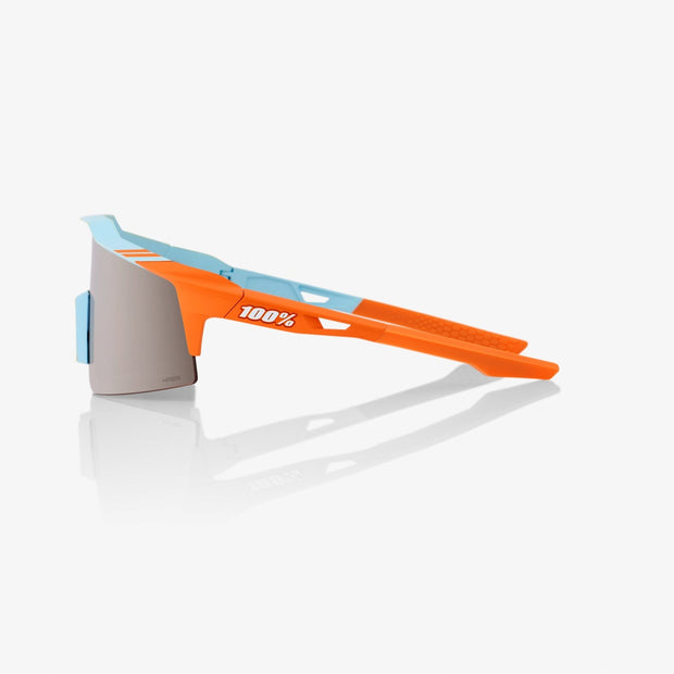 100% Speedcraft SL Soft Tact Two Tone Sunglasses, Silver Mirror Lens