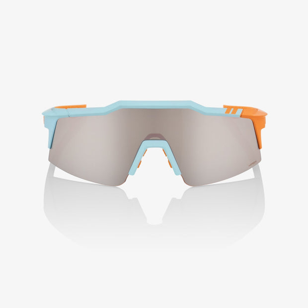 100% Speedcraft SL Soft Tact Two Tone Sunglasses, Silver Mirror Lens