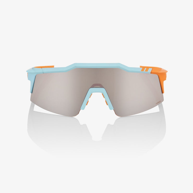 100% Speedcraft SL Soft Tact Two Tone Sunglasses, Silver Mirror Lens