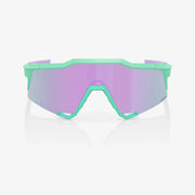 100% Speedcraft Soft Tact Mint Cycling Sunglasses, Hiper Lavender Mirror Lens
