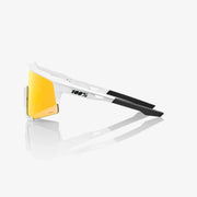 100% Speedcraft Soft Tact Off White Sunglasses, Hiper Red Multilayer Lens