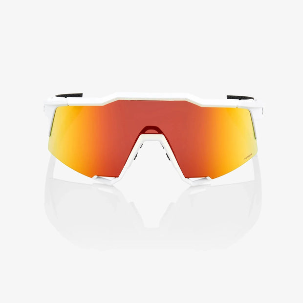 100% Speedcraft Soft Tact Off White Sunglasses, Hiper Red Multilayer Lens