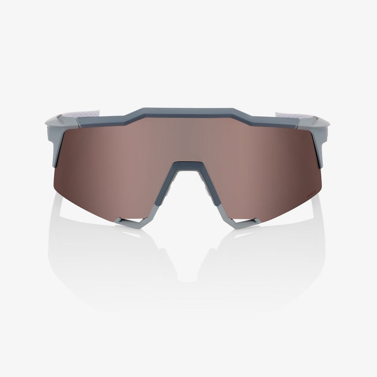 100% Speedcraft Soft Tact Stone Grey, Hiper Crimson Silver Mirror Lens