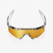 100% Speedcraft Translucent Grey Sunglasses, Flash Gold Mirror Lens
