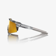 100% Speedcraft Translucent Grey Sunglasses, Flash Gold Mirror Lens