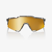 100% Speedcraft Translucent Grey Sunglasses, Flash Gold Mirror Lens