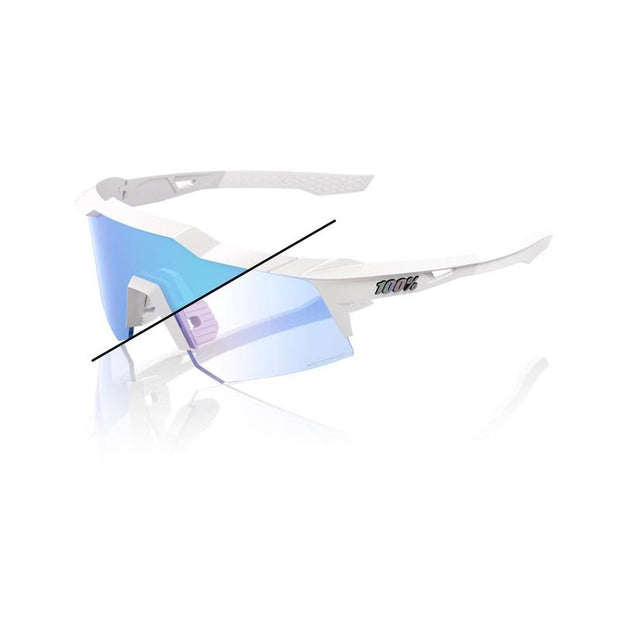 100% Speedcraft XS LE Bastille Blue Mirror Sunglasses Photochromic Lens
