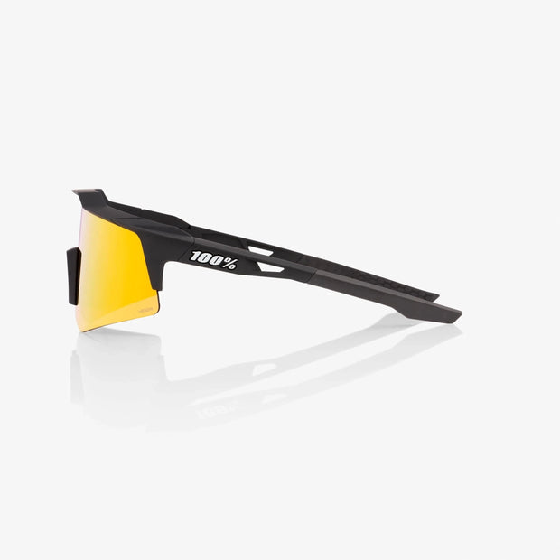 100% Speedcraft XS Soft Tact Black Sunglasses, HiPER Red Multilayer Lens