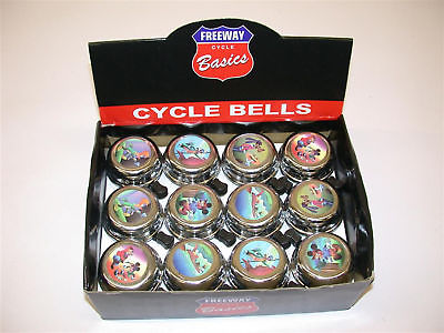 WHOLESALE JOB LOT 12 SOILED COLOURFUL KIDS BIKE BELLS IDEAL BOOT SELLERS