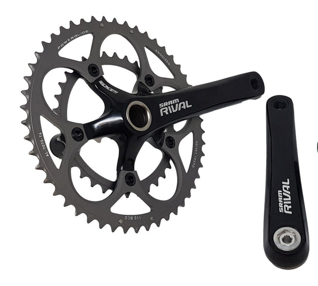 SRAM RIVAL 172.5mm CHAINWHEEL SET DOUBLE 50-34 TEETH 10 SPD 35% OFF RRP £199.99