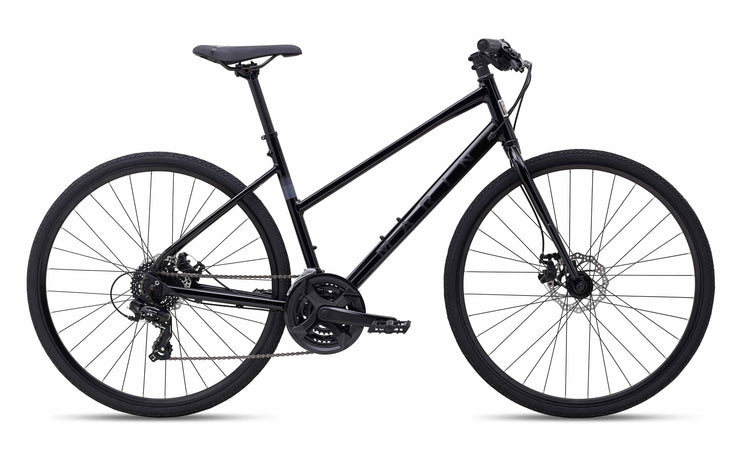 2025 Marin Fairfax 1 ST Hybrid Bike in Black