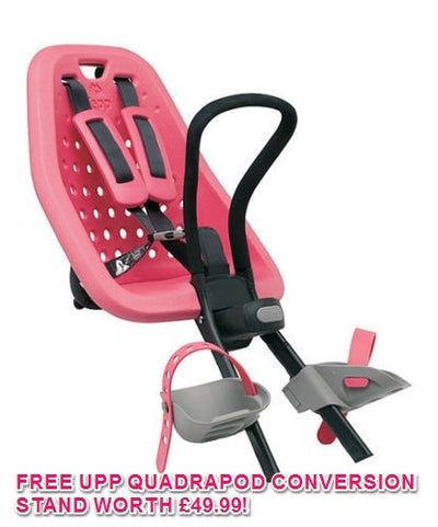 YEPP MINI PINK FRONT MOUNT BIKE CHILD SEAT FOR AHEAD STEM CYCLES 45% OFF + STAND