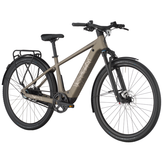 Bergamont Helix 10 Belt Electric Hybrid Bike In Warm Silver
