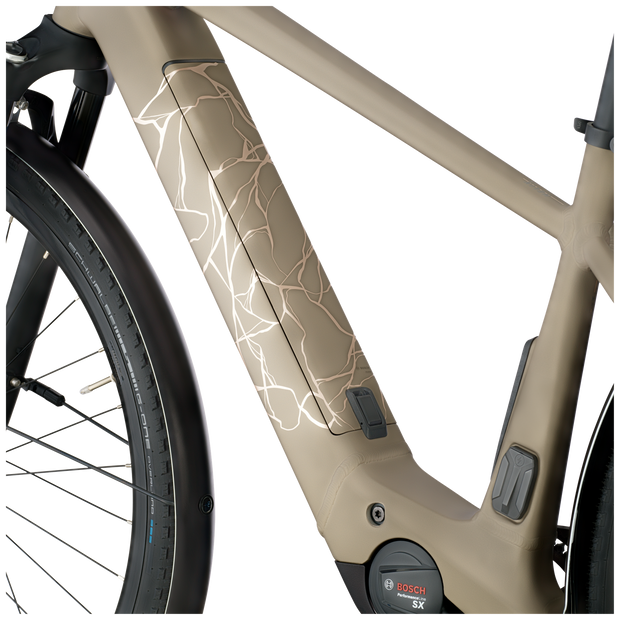 Bergamont Helix 10 Belt Electric Hybrid Bike In Warm Silver