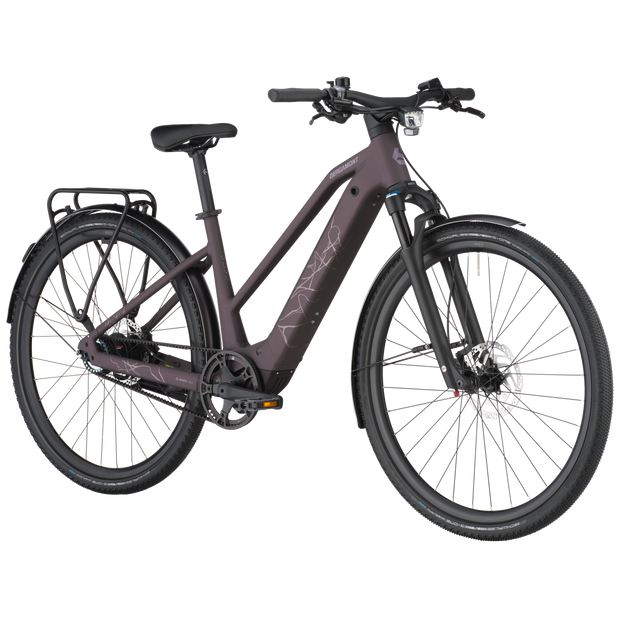 Bergamont Helix 10 Belt Slope Electric Hybrid Bike In Dusky Purple