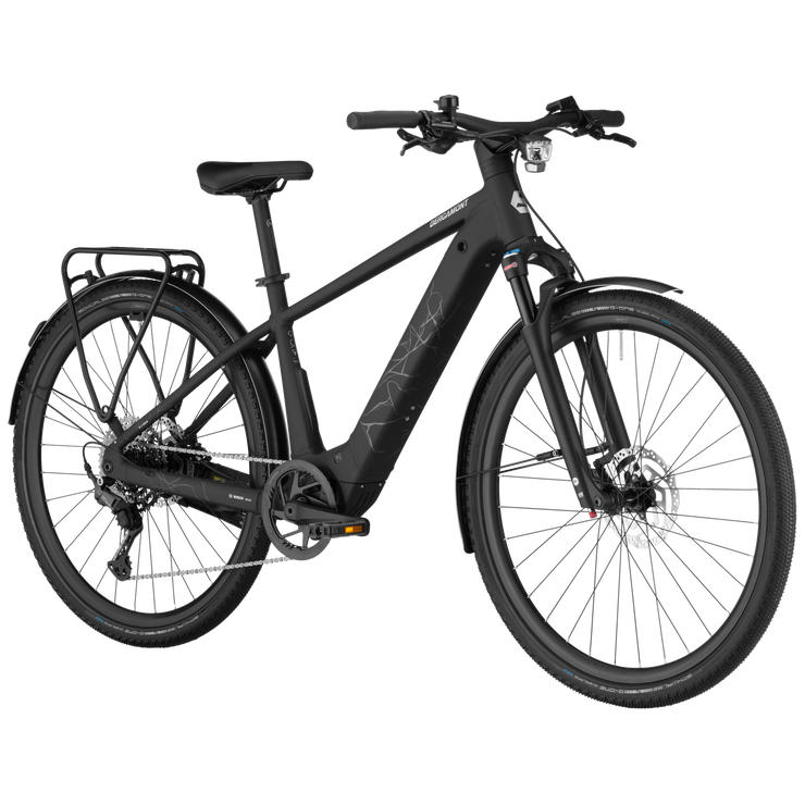 Bergamont Helix 20 Electric Hybrid Bike In Black Matt
