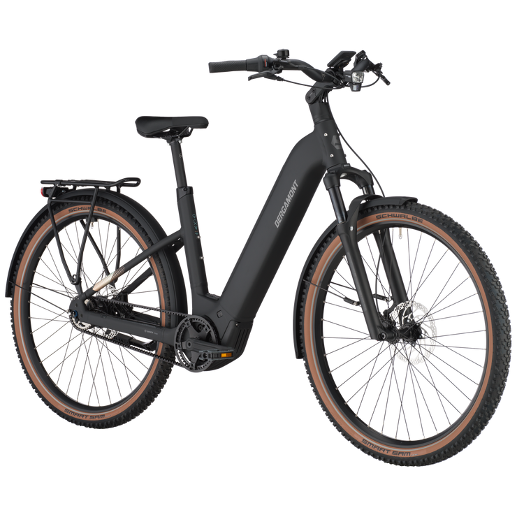 Bergamont E-Horizon Suv 20 Belt Wave Electric Hybrid Bike In Black Matt