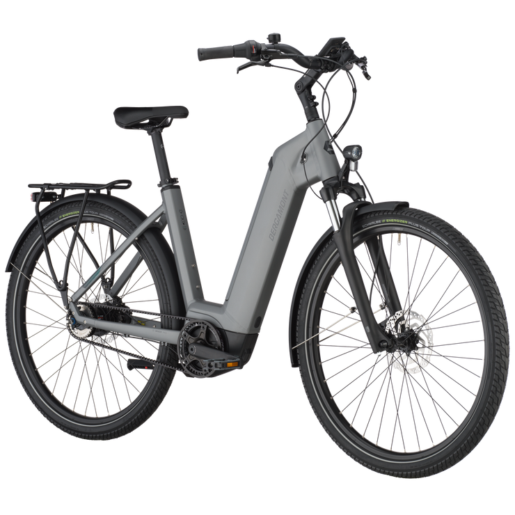 Bergamont E-Horizon Tour 30 Belt Wave Electric Hybrid Bike In Titanium Silver