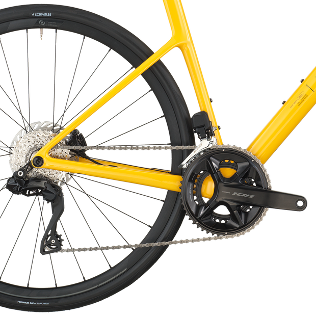 2026 Scott Addict 40 Road Bike In Vivid Yellow