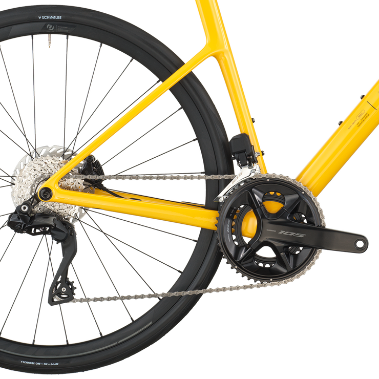 2026 Scott Addict 40 Road Bike In Vivid Yellow