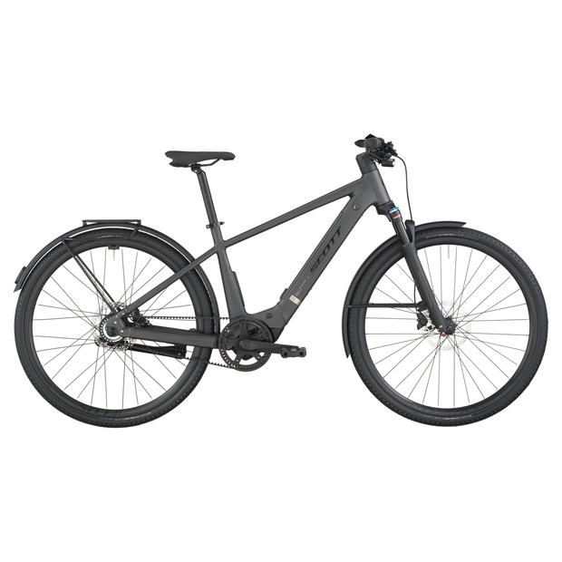 2026 Scott Passage 10 Belt Electric Hybrid Bike In Midnight Grey