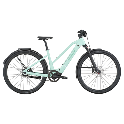 2026 Scott Passage 10 Belt Slope Electric Hybrid Bike In Mint Green