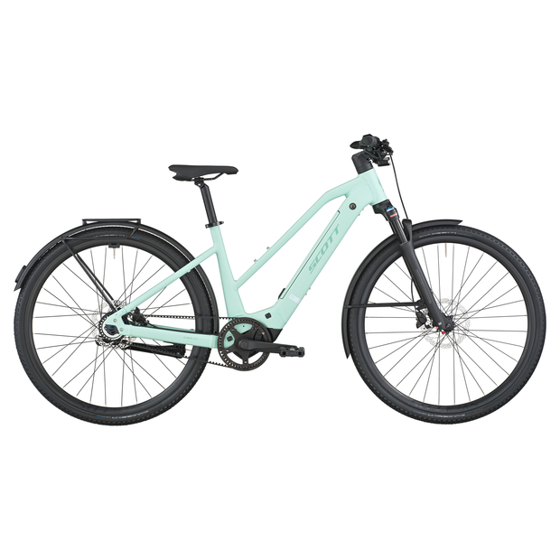 2026 Scott Passage 10 Belt Slope Electric Hybrid Bike In Mint Green