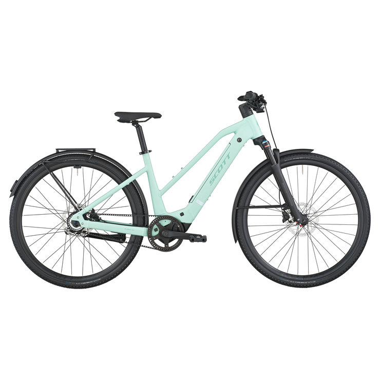 2026 Scott Passage 10 Belt Slope Electric Hybrid Bike In Mint Green