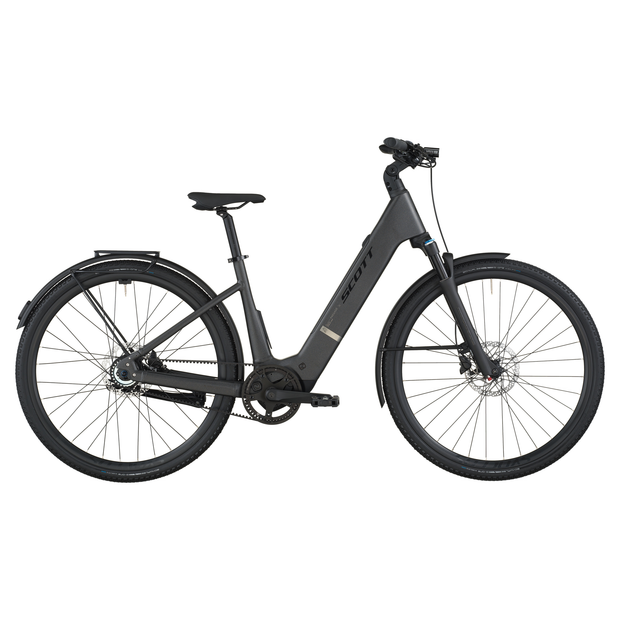 2026 Scott Passage 10 Wave Electric Hybrid Bike In Midnight Grey