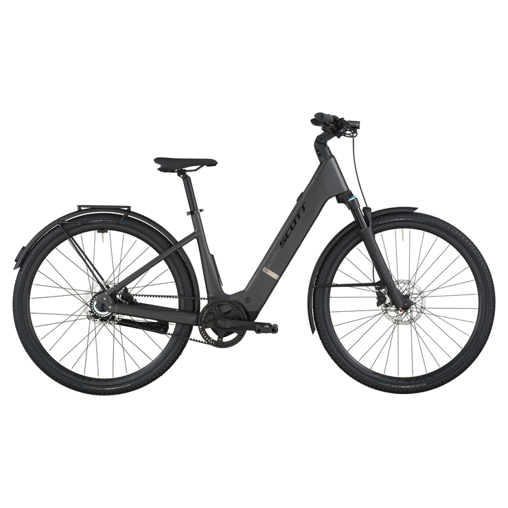 2026 Scott Passage 10 Wave Electric Hybrid Bike In Midnight Grey