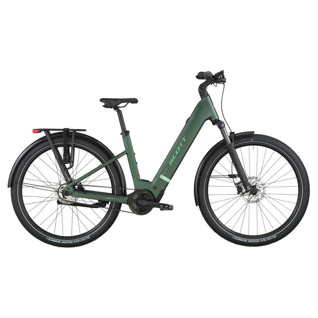 2026 Scott Sub Tour 10 Wave Electric Hybrid Bike In Kelp Green