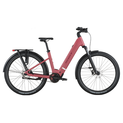 2026 Scott Sub Tour 10 Wave Electric Hybrid Bike In Magenta Red