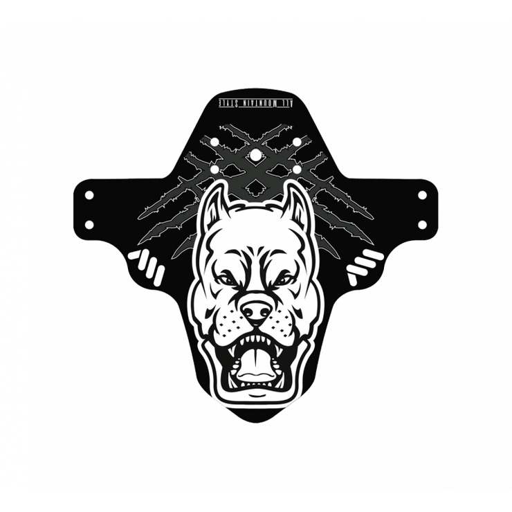 All Mountain Style Mudguard - Pitbull - Black/White -