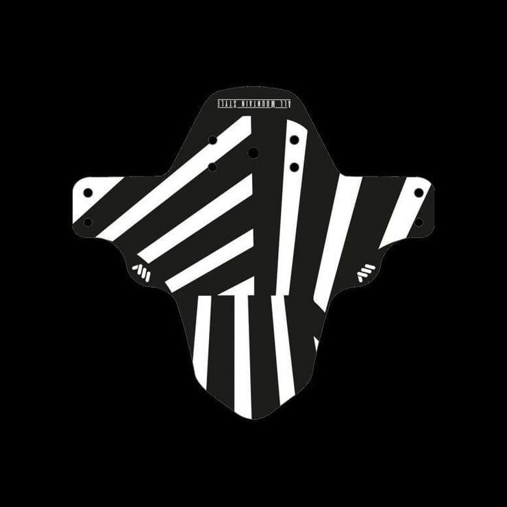 All Mountain Style Mudguard - Reflective Dazzle - Black/White -
