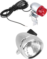 Bike Motorized Bike Headlight Tail Light Friction Generator Dynamo, Universal 12V 6W BMX Bike Headlight and Rear Light Friction Generating Electricity, Waterproof Head Tail Lamp Dynamo Light