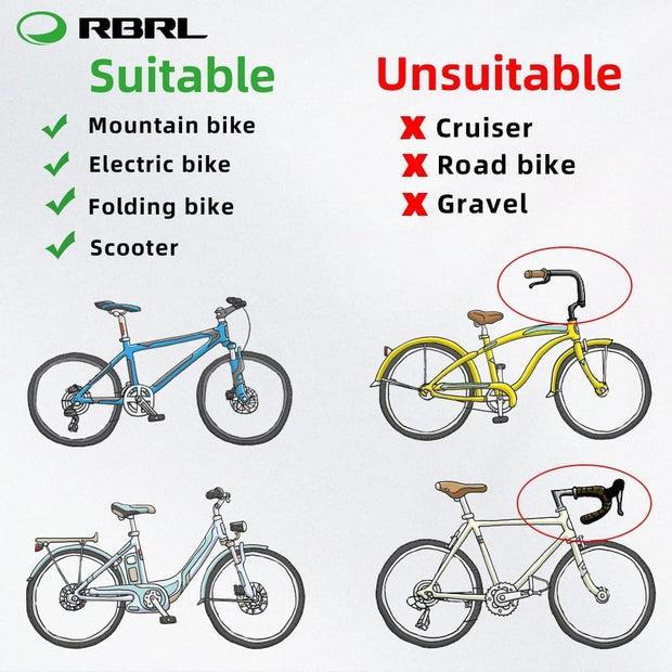 RBRL Extra Large Bicycle Mirror, 360 Adjustable Shatterproof and Durable Bar End Rear View Mirror for E-Bike (Right)