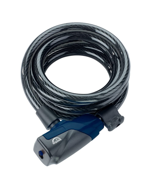 Squire Locks Kilda Combi 10/600 Integrated Bike Cable Lock – 4-Wheel Combination Lightweight Bike Lock – Tough Cable Bike Lock – 600 mm Locking Length – 10 mm Diameter Cable
