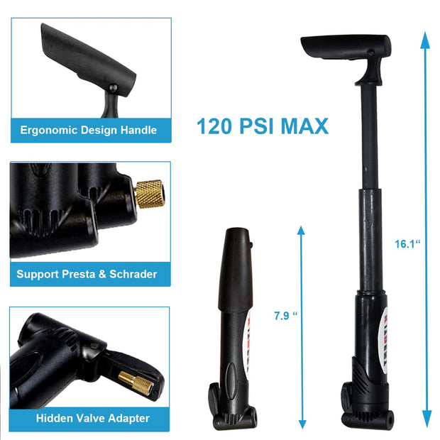 Kitbest Bike Repair Tool Kit, Bike Puncture Tire Patch Repair Tool Kit Contains 16-in-1 Bicycle Multi Tool, Portable Bicycle Cycling Road Mountain Bike Accessories for Men Women