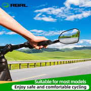 RBRL Extra Large Bicycle Mirror, 360 Adjustable Shatterproof and Durable Bar End Rear View Mirror for E-Bike (Right)