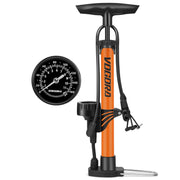 VOGORA Bike Pump with Pressure Gauge, Bicycle Pump with Presta & Schrader Valves Bike Pump for all Bikes, Foot Pump for Car Tyres, Road Mountain Bikes & Balls