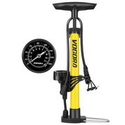 VOGORA Bike Pump with Pressure Gauge, Bicycle Pump with Presta & Schrader Valves Bike Pump for all Bikes, Foot Pump for Car Tyres, Road Mountain Bikes & Balls